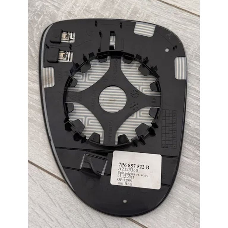  7P6857522B Genuine VW Touareg Right Side Rear View Mirror Glass